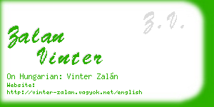 zalan vinter business card